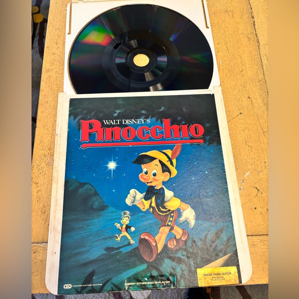 Vintage Pinocchio CED collector videodisc